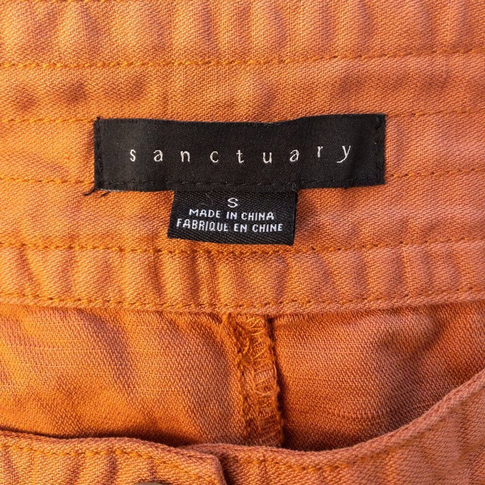Sanctuary Rust Button-Front A-Line Mini Skirt Siz… - image 3
